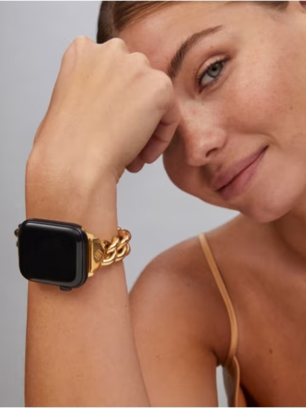 Whitley Gold Chain Link Bracelet Apple Band